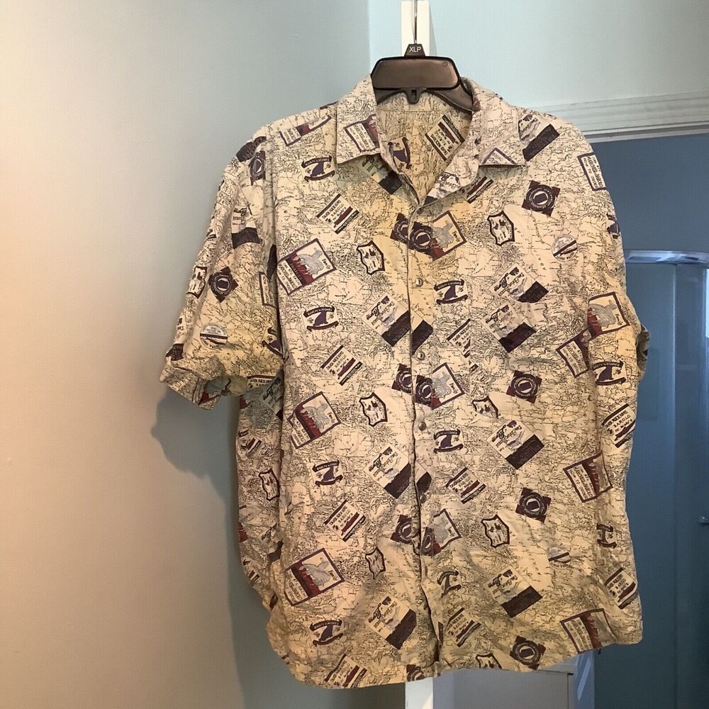 Travel destination souvenir Hawaiian button up down shirt size xl no tags